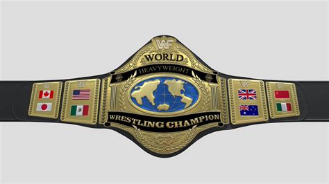 Wwf 1986 Hulk Hogan Champion Belt Custom Download Free 3d Model By