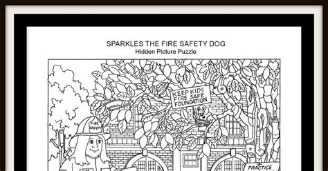 Fire Safety Rocks New Sparkles The Fire Safety Dog Hidden Picture Puzzle