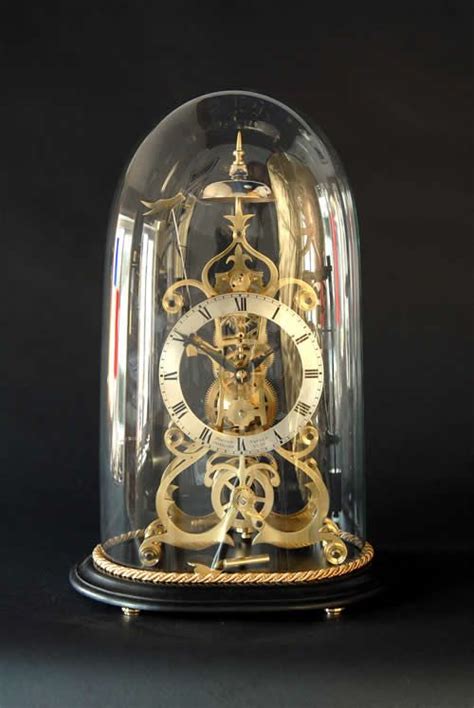 Glass Dome Clock Antique Glass Domes Whiskey Room Skeleton Clock Old
