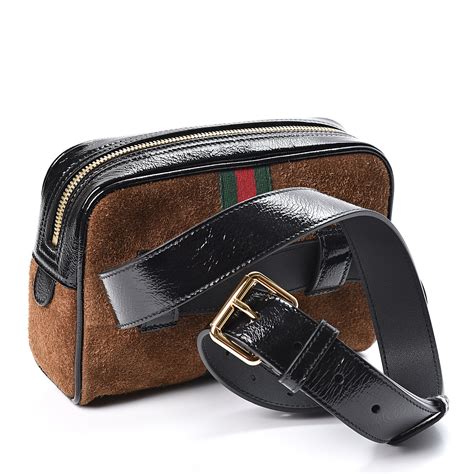 gucci suede small ophidia belt bag 85 34 brown 569263