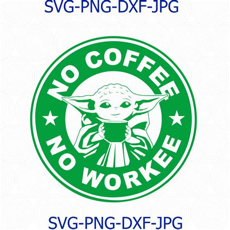 Baby Yoda Starbucks Svg