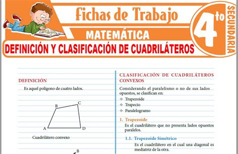 Definici N Y Clasificaci N De Cuadril Teros Para Cuarto De Secundaria