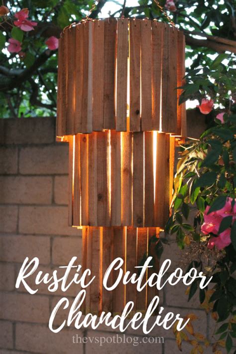 Make An Outdoor Rustic Chandelier An Easy Diy The V Spot
