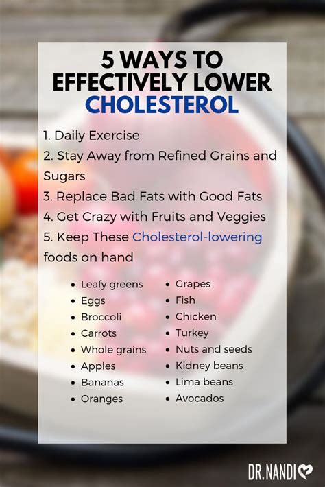 5 Ways To Effectively Lower Cholesterol Ask Dr Nandi Official Site