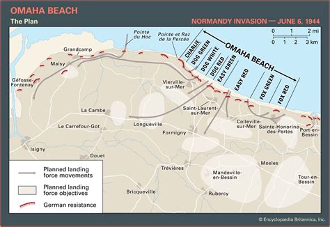 Playa de Omaha Hechos mapa e invasión de Normandía