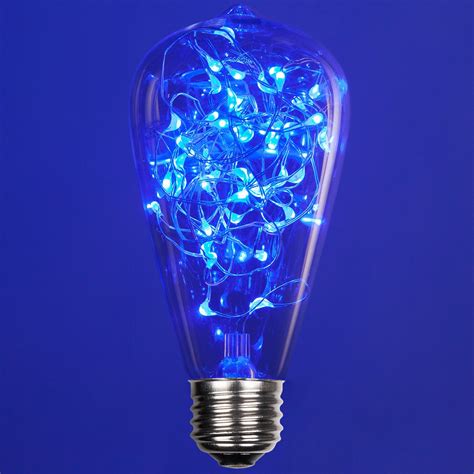 ST64 LEDimagine TM Fairy Light Bulb, Blue - Yard Envy