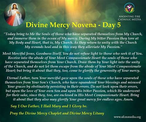 Divine Mercy Novena Day 5 Divine Mercy Divine Mercy Novena Divine