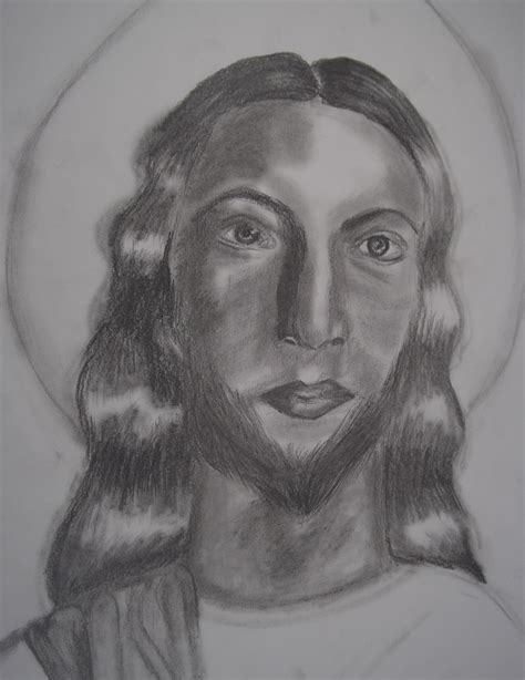 Jesus Christ Pencil Drawing By Nicole Pereira