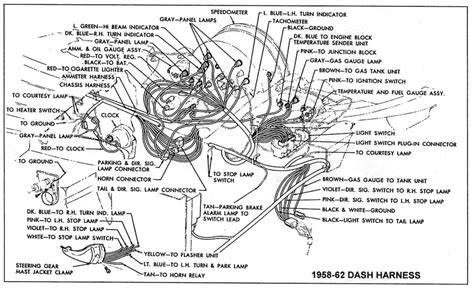 1958 62 Dash Harness Diagram View Chicago Corvette Supply