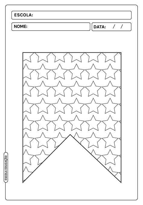 Varal De Bandeirinhas Para Colorir