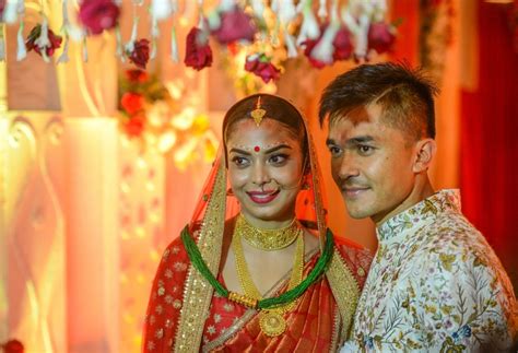 sunil chhetri marries long time girlfriend sonam bhattacharya photos images gallery 78749