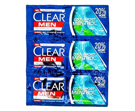 Clear Men Anti Dandruff Shampoo Cool Sport Menthol 6 Packs X 12ml