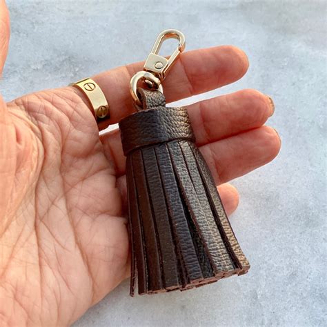 Genuine Leather Tassel Keychain Handbag Charm Handmade From Etsy