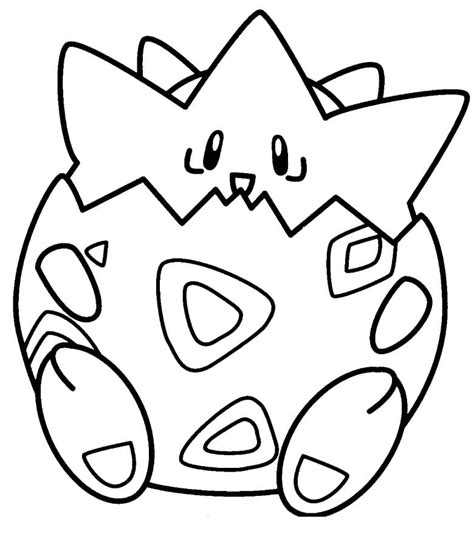 Kawaii Togepi Coloring Page Free Printable Coloring Pages For Kids
