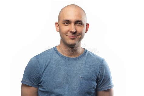 Photo Of The Young Smiling Bald Man Stock Photo Image Of Hairless