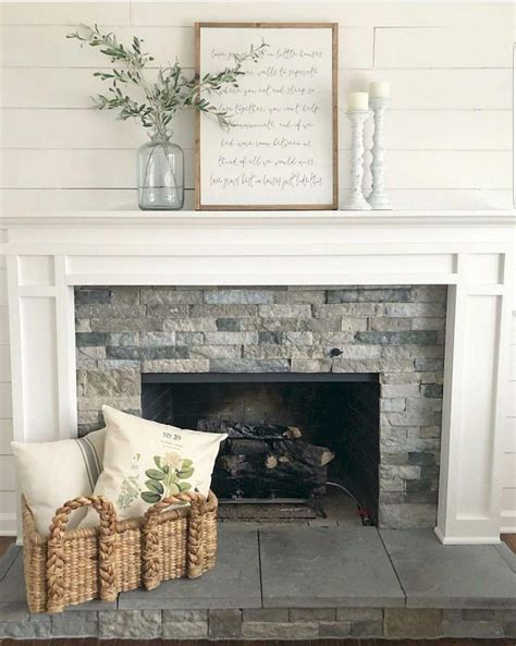 A wide variety of white stone fireplace mantel options are available to you, such as project solution capability, function, and material. Have a look at this brilliant shiplap Fireplace - what an ...