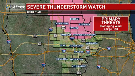 Severe Thunderstorm Watch Issued Storms Possible In Northeast Iowa