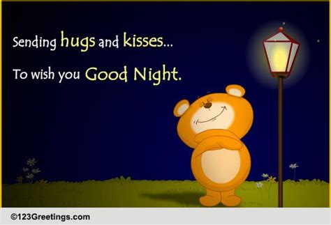Hugs And Kisses Free Good Night Ecards Greeting Cards 123 Greetings
