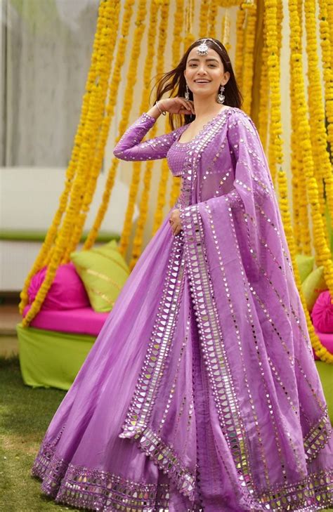 Rukshar Dhillon Twirls In A Purple Lehenga At Sisters Sangeet