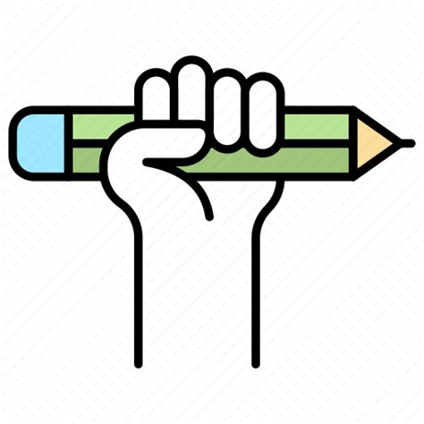 Hand Pencil Learning Write Business Pen Education Icon Download