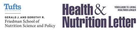 Tufts University Health And Nutrition Letter University Health News