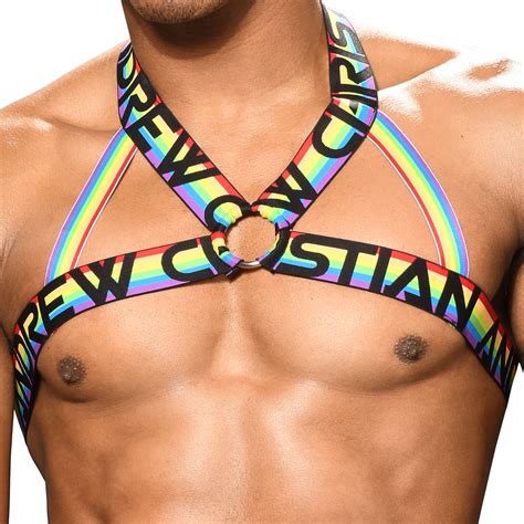 andrew christian pride ring harness rainbow
