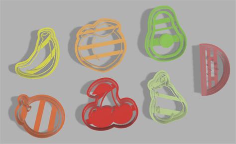 Stl File Cookie Cutters Fruit Fruit X7・3d Printer Model To Download・cults