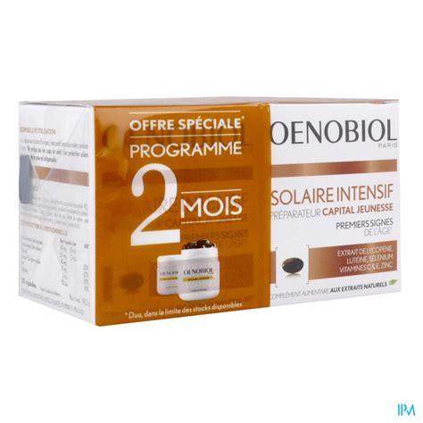 Oenobiol Solaire Intensif Preparateur Peaux Sensibles Capsule 30