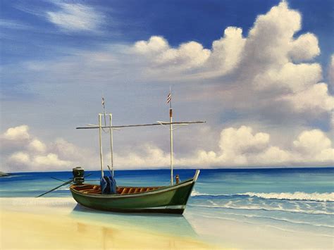 Ocean Art Oil Painting By Famous Artists L Royal Thai Art