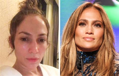 16 Celebrities Who Are Totally Unrecognizable Without Makeup In 2022 Jennifer Lopez Without