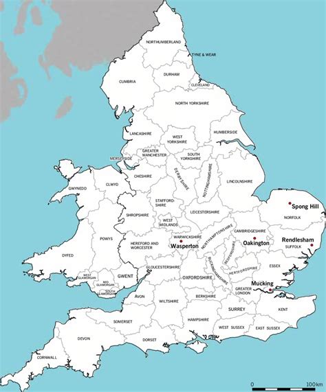 England And Wales Counties Map