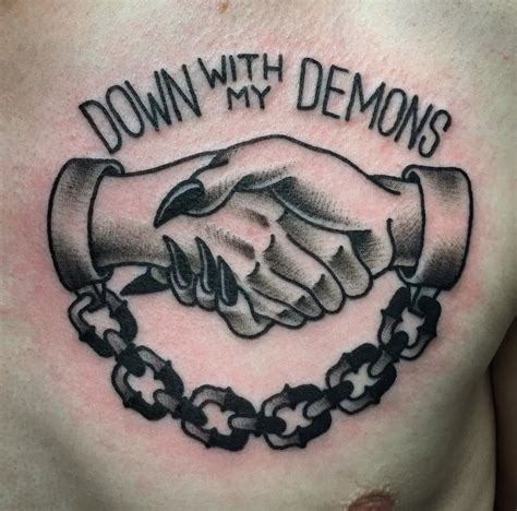 Down With My Demons Demon Tattoo Tattoos Hand Tattoos