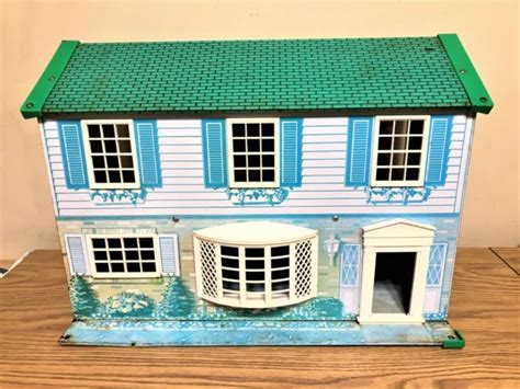 vintage wolverine two story colonial tin litho metal dollhouse 44 99 picclick