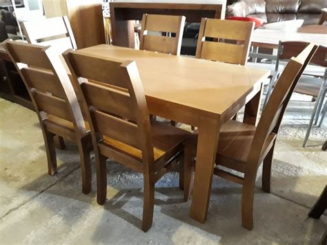 Juego De Comedor De 6 Sillas En Madera Maciza Mod Hamburgo 11900