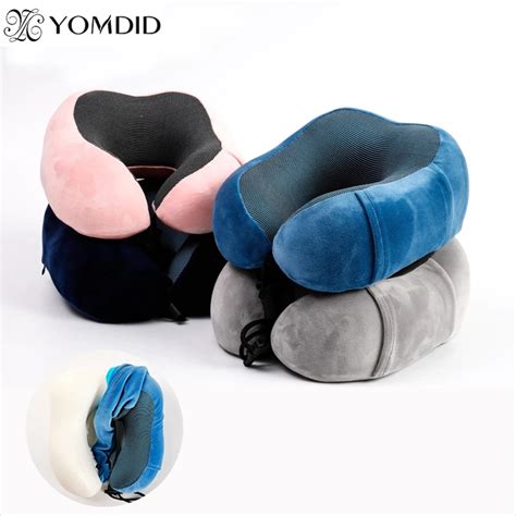 Memory Foam U Shaped Neck Pillows Soft Slow Rebound Space Travel Pillow Neck Healthcare Airplane