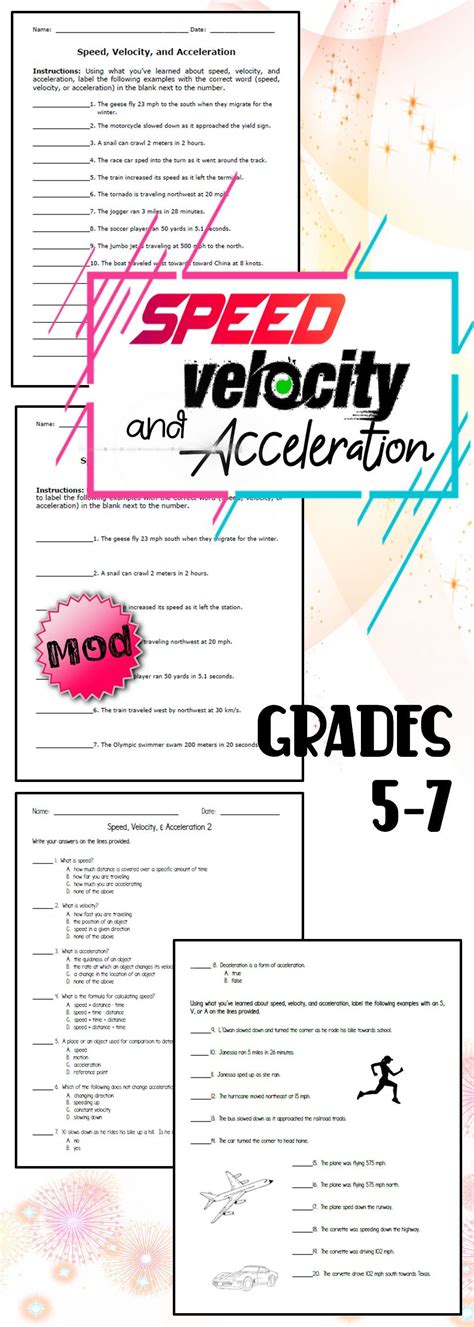 Https://tommynaija.com/worksheet/speed Velocity And Acceleration Worksheet Middle School