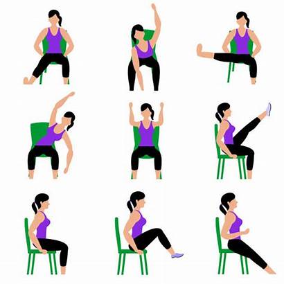 Yoga Chair Clip Exercises Illustrations Gym Exercise
