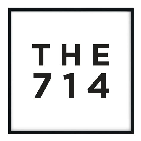 The 714 Orange County Area Code Print Modern Art Prints By Culver