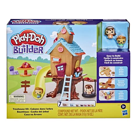 Play Doh Builder Treehouse Kit Includes 7 Cans Of Play Doh Walmart