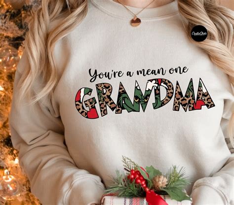 Youre A Mean One Grandma Grinch Png Grinch Grandma Etsy