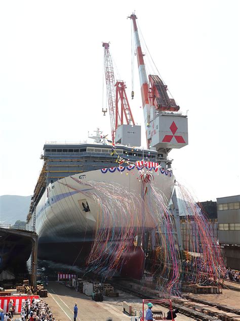 Mitsubishi Shipbuilding Holds Christening and Launch Ceremony for ...