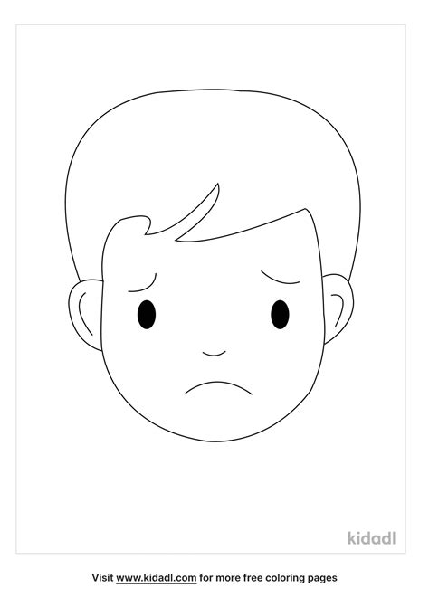 Sad Face Coloring Pages Printable