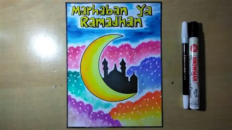 Menggambar Poster Marhaban Ya Ramadhan Rujukan Muslim