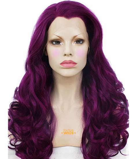 Dark Purple Lace Front Wig Lace Front Wigs Uk Star Style Wigs