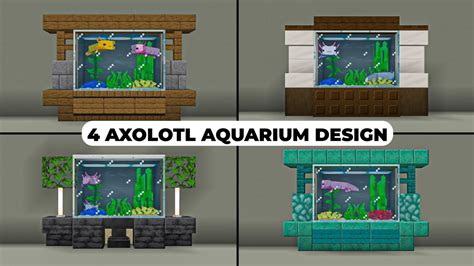 Minecraft Axolotl Aquarium Design In Minecraft Bedrock Mcpe