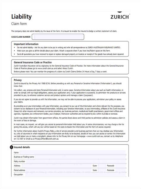 Commercial general liability insurance identifies businesses against financial loss which occur due to the acts of insured that cause bodily or financial harm to other people. FREE 7+ Liability Insurance Forms in MS Word | PDF