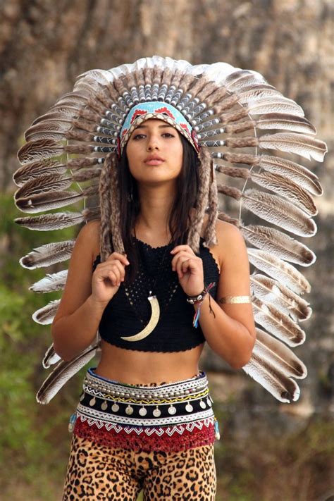 On Sale Indian Headdress Replica Turkey Feathers Headpiece