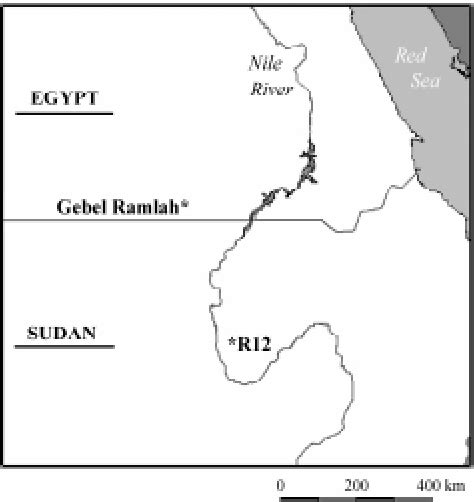 Locations Of The Gebel Ramlah And R12 Neolithic Sites Download