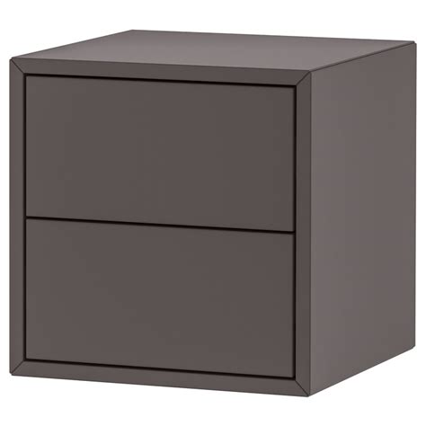 Eket Cabinet With 2 Drawers Dark Grey 35x35x35 Cm Ikea