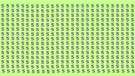 Number Puzzle Spot The Inverted 5 In Photo Optical Illusion Mental Test